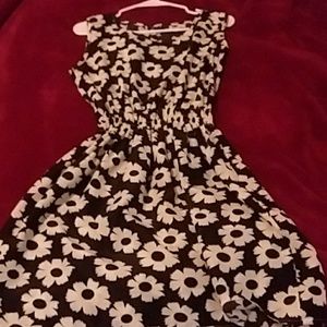 Black dress with white flowers